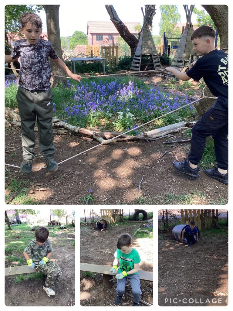 Making rope lines and whittling wands May 2025
