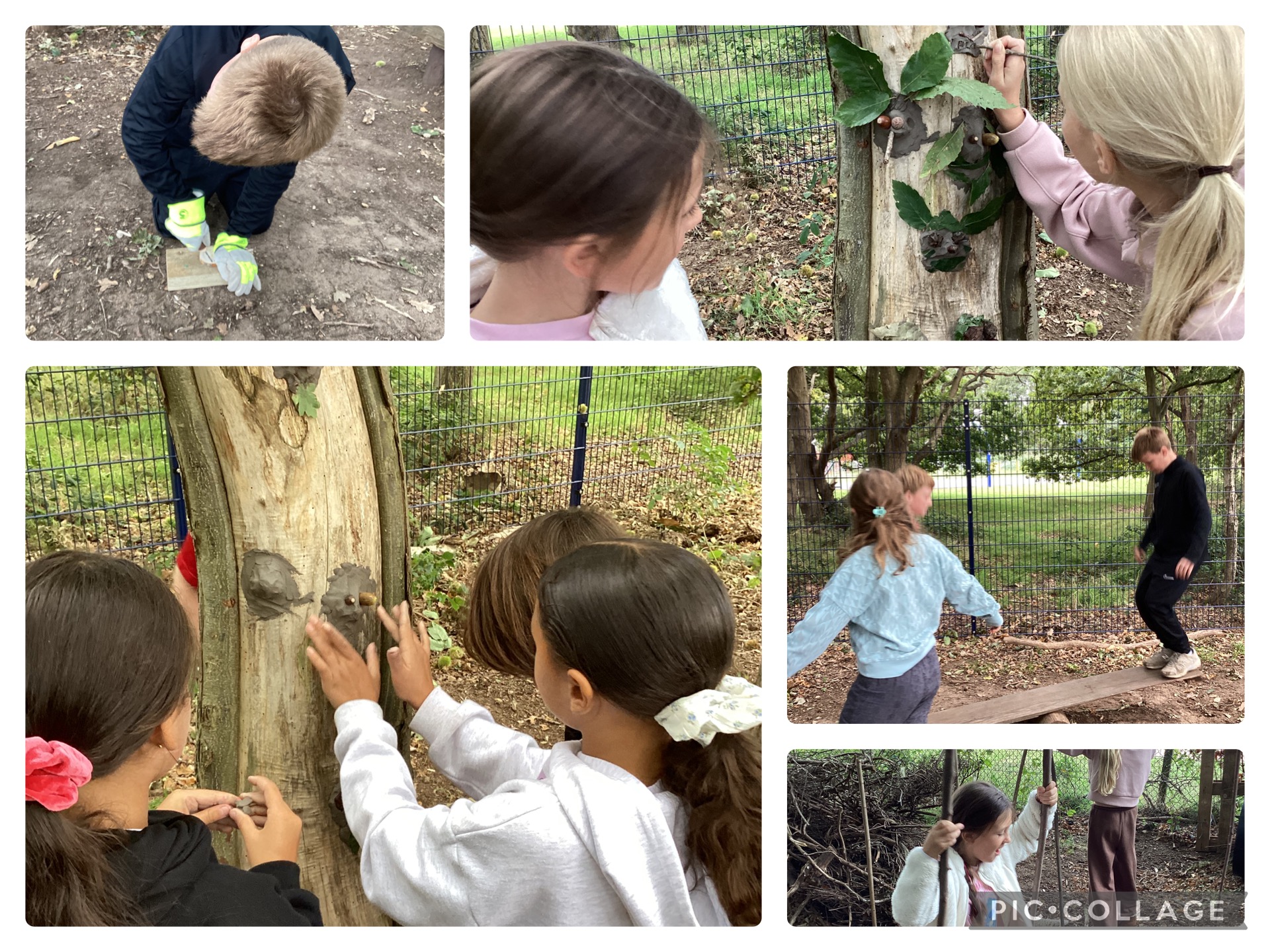 RB - We enjoyed making tree spirts and playing games with acorns.