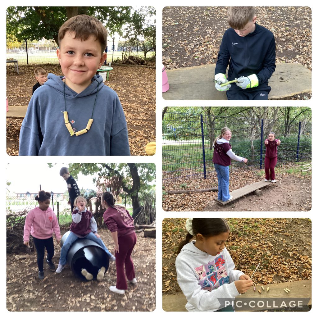 Royal Blues enjoyed working on elder bead bracelets, tightrope walking and tree climbing
