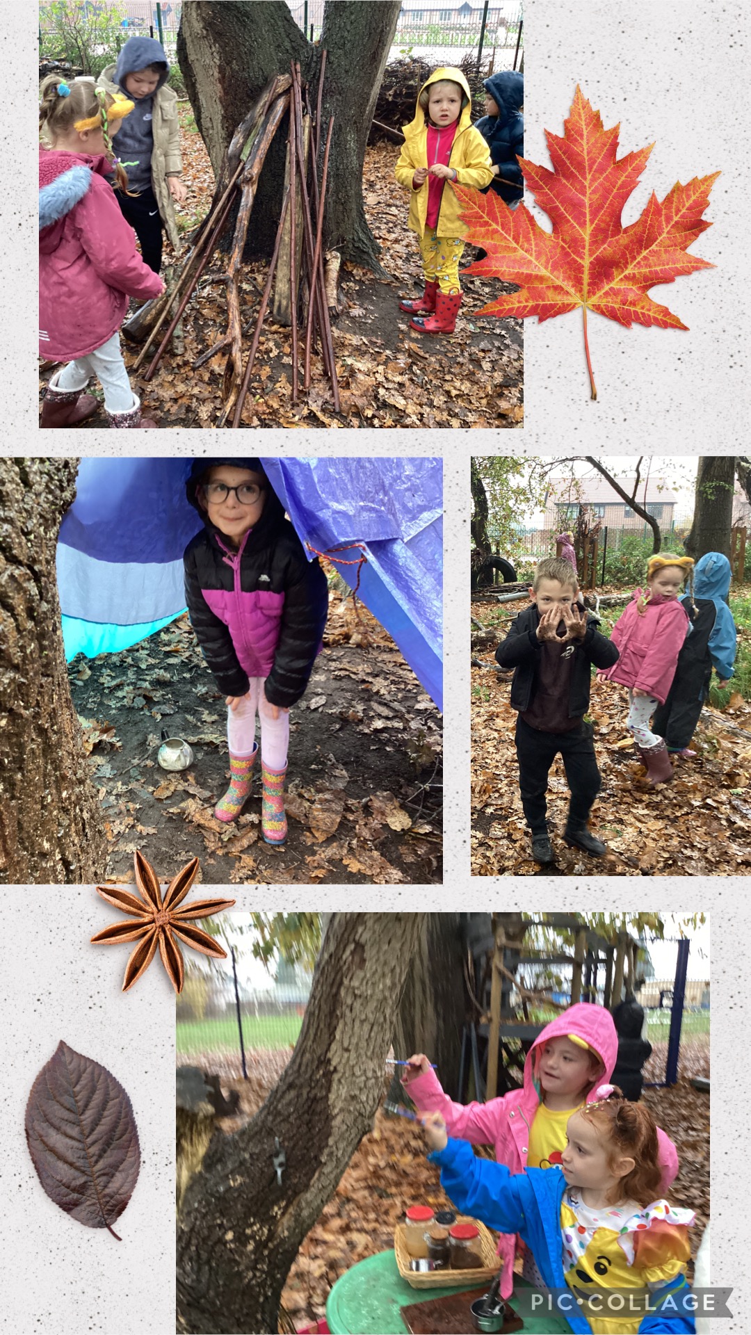 Holly Blues enjoyed making paint from charcoal and building shelters.