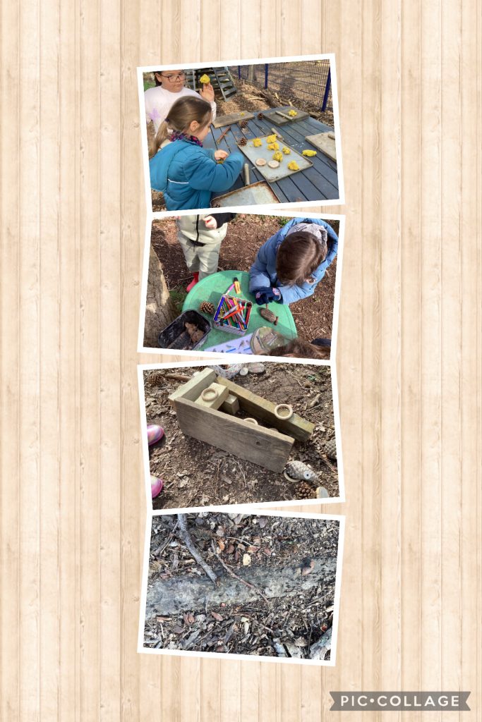 Holly Blues enjoyed making hedgehog nests, watching the ants and making bees out of playdough and natural resources.