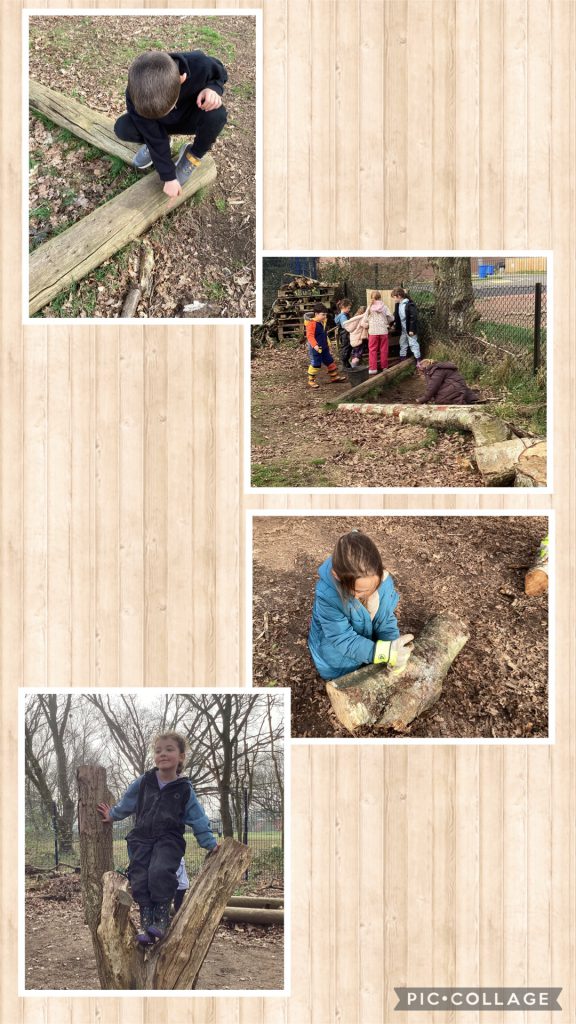 HB 6.3.26 - We enjoyed continuing to work on our bee log hotel, we made Stick men (inspired by Stick Man) and built woodland homes for them to live in.