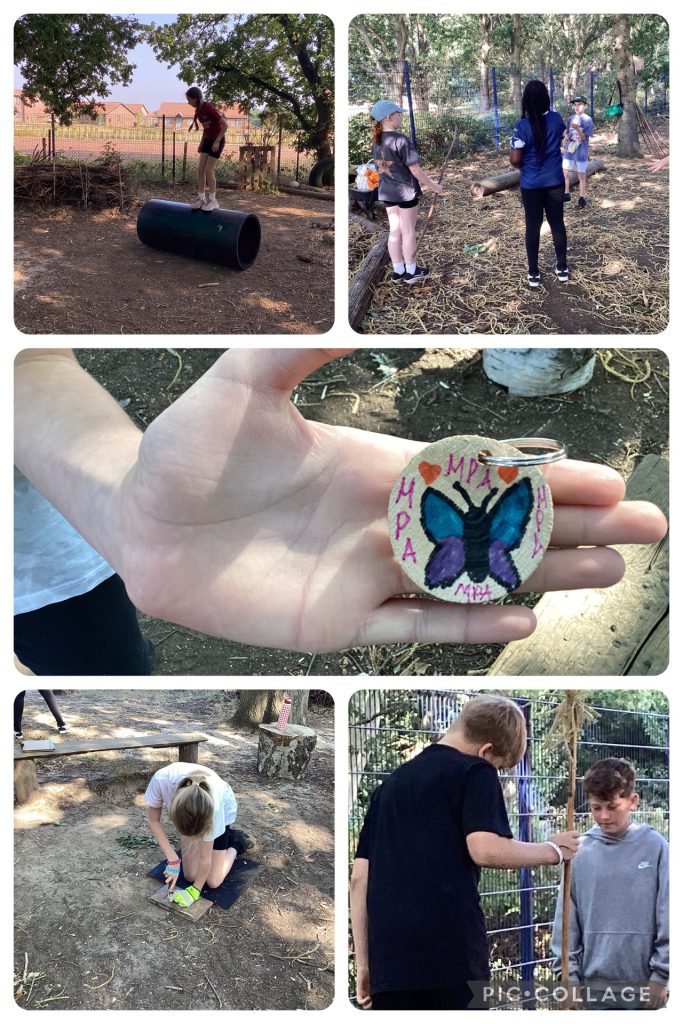 Year 6 Did some great tool use with palm drills, making wooden keyrings. There was also lots of imaginative play and laughter.