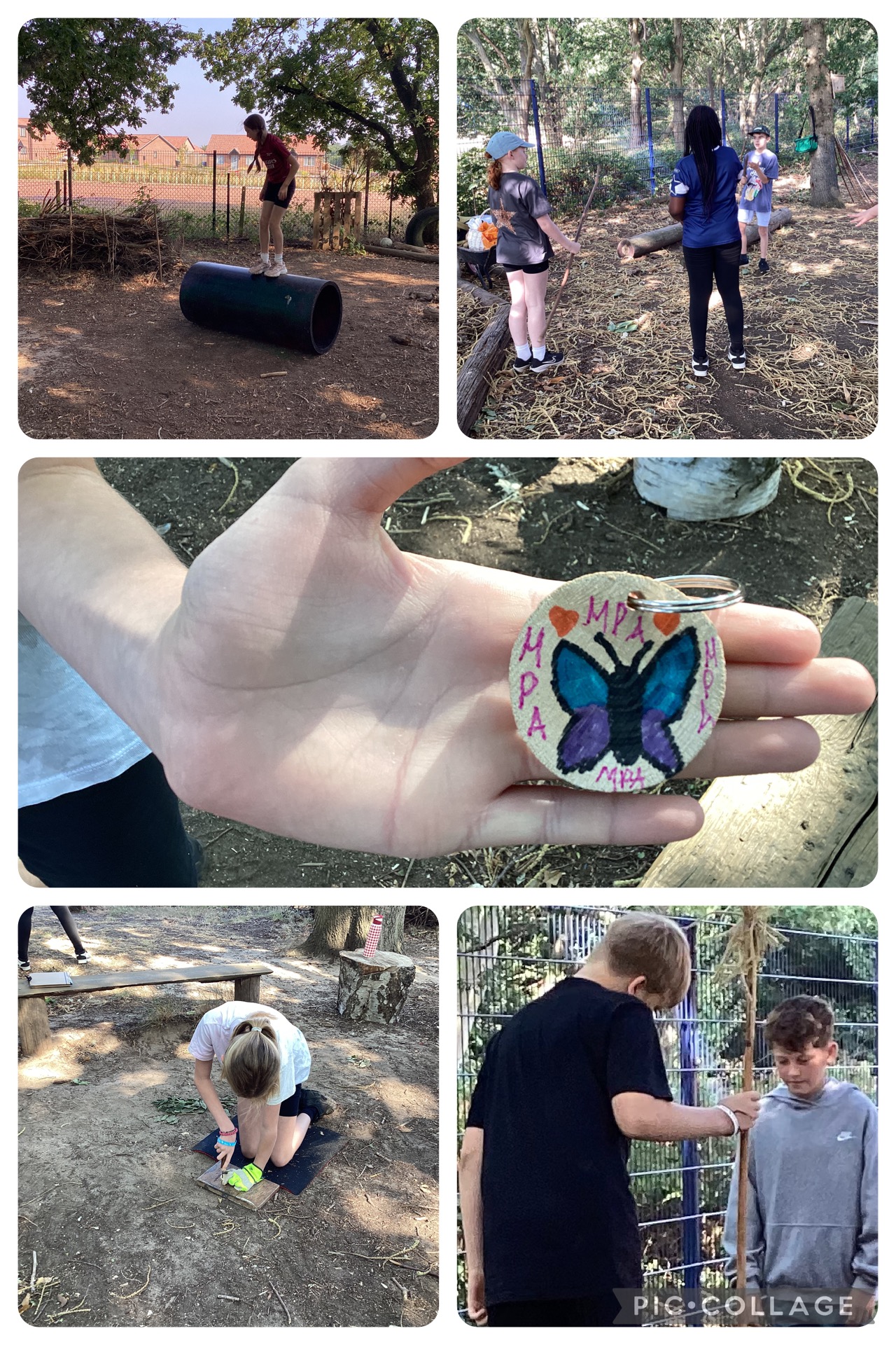 Year 6 Did some great tool use with palm drills, making wooden keyrings. There was also lots of imaginative play and laughter.